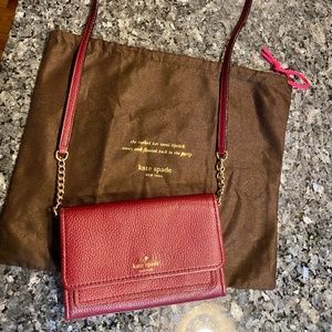 Kate Spade Wallet Crossbody bag burgundy